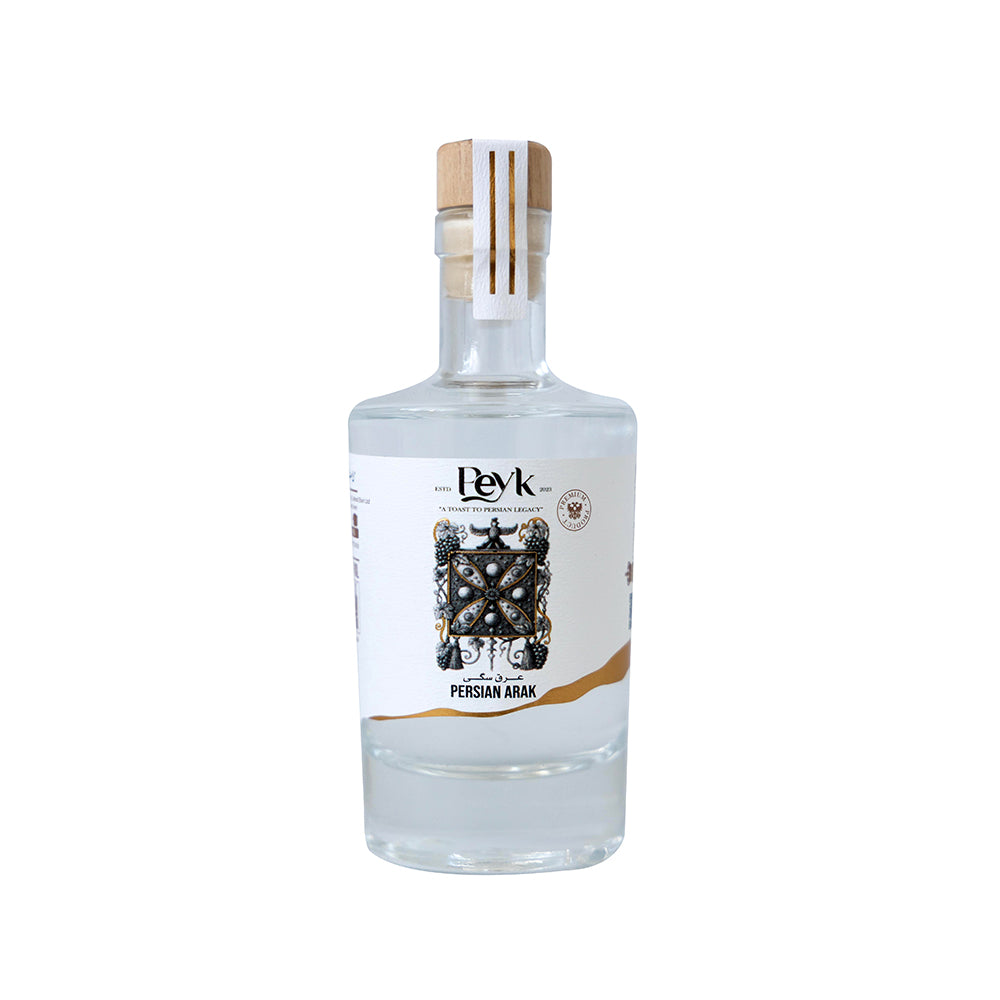 Peyk Arak 40% raisin spirit (Aragh Sagi), available in several sizes
